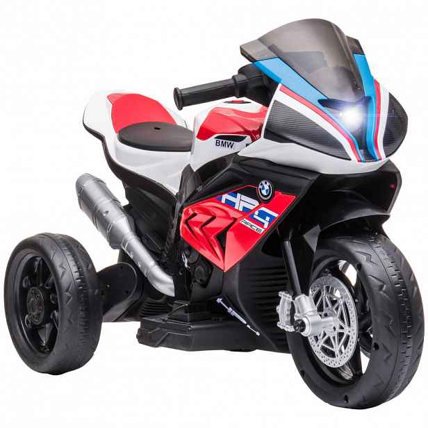 HOMCOM DĚTSKÝ elektrický motocykl Dětský motocykl 6V Elektrické vozidlo Elektrická tříkolka Červená