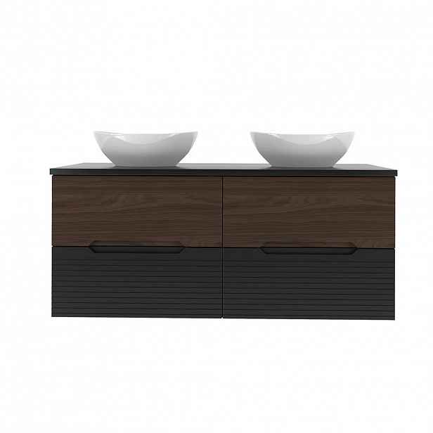 Petits-meubles DVOJUMYVADLO 120.6cm Sylla Černá a dřevěná