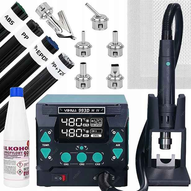Sada Pro Svařování Plastů Yihua 993DM-4 1000W XL – Pojivo Abs Pp T2X Epdm