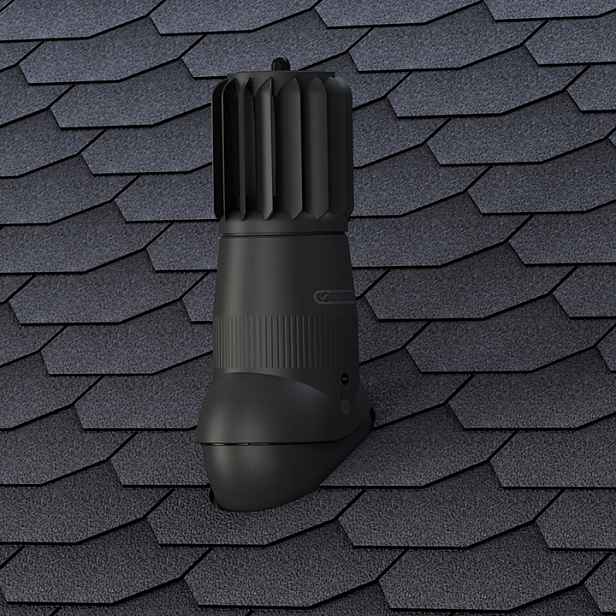 Větrací komín otočný Turbowent Evo 150 pod papa asfaltový šindel
