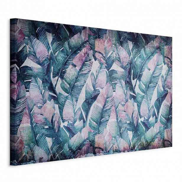 artgeist MALBA NA PLÁTNĚ, abstraktní, listy, 120/80/1,2 cm
