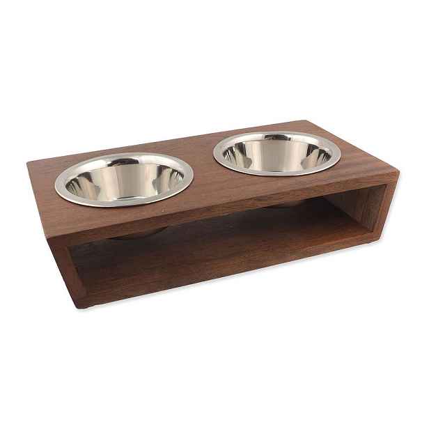 Dřevěný set misek s podstavcem pro psa Dog Fantasy – Plaček Pet Products