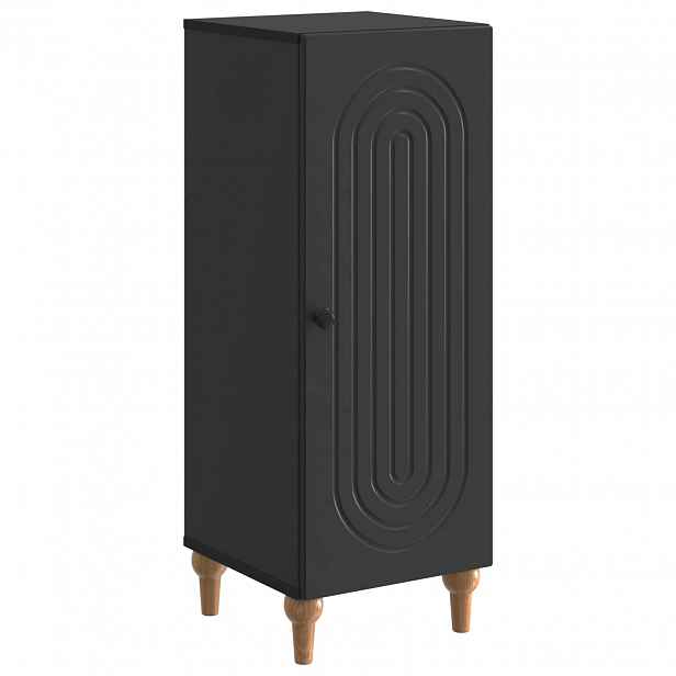 vidaXL Servírovací skříň Černá 33 x 34,5 x 90 cm Kompozitní dřevo