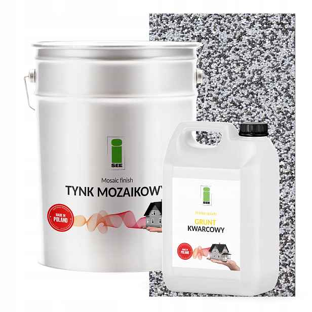 Mozaiková Omítka Šedá Mozaika 25 kg Barevná Půda Set Na 6,6 m2