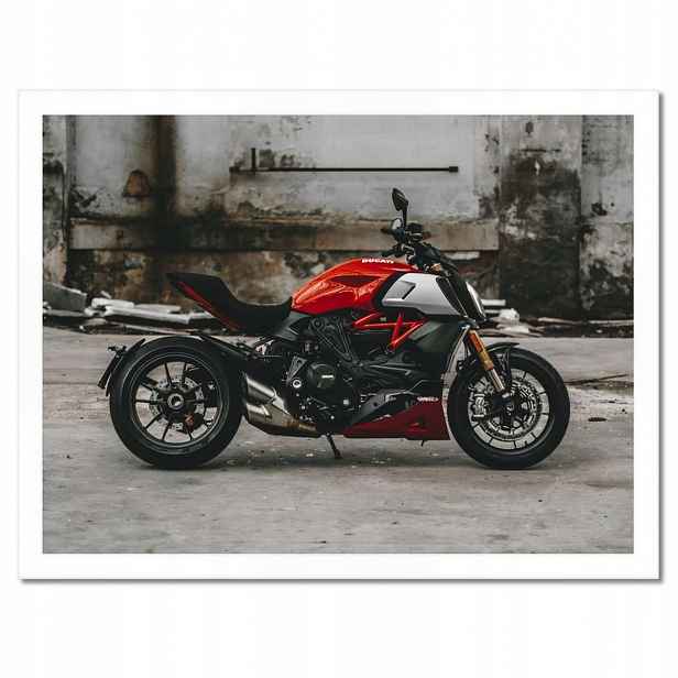 Plakáty v rámu 40x30 Červené Ducati Motocykl