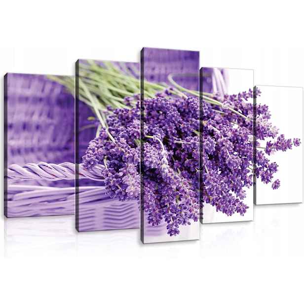 Obraz 100x60 Levandule fialové květy koš Provence příroda klid vůně