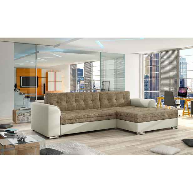 Sedací souprava Conforti Provedení: Levá varianta, látka: Berlin 03 cappucino/ Soft 033 beige