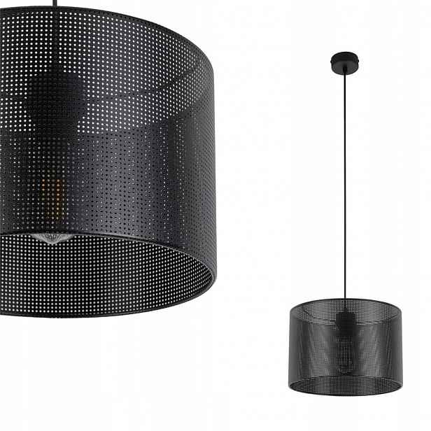 Tk Lighting Závěsná lampa Moreno na E27, černé stínítko, moderní styl 4991