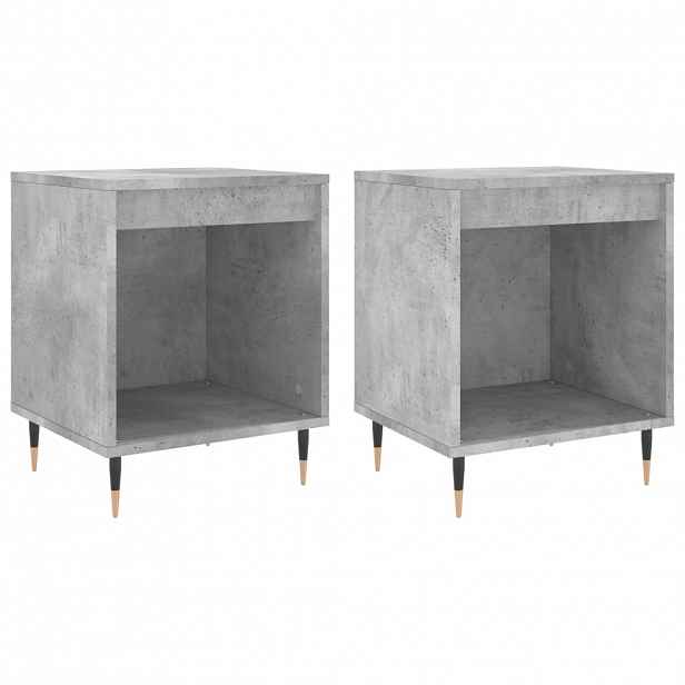 vidaXL Noční stolky 2 ks betonově šedé 40x35x50 cm kompozitní dřevo