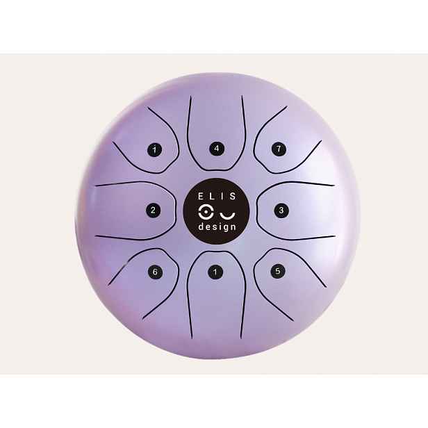 ELIS DESIGN Kovový bubínek Drumboo velký - fialový