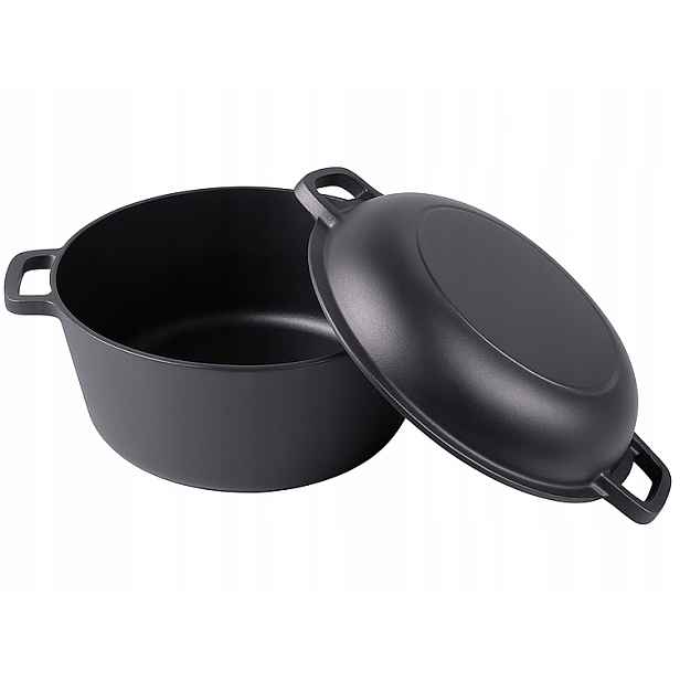 Hrnec s poklicí 26 cm Pánev Hrnec Pekáč 4,5 L Indukce Gaz