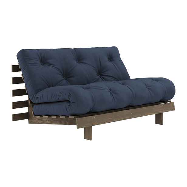 Tmavě modrá rozkládací pohovka 140 cm Roots – Karup Design