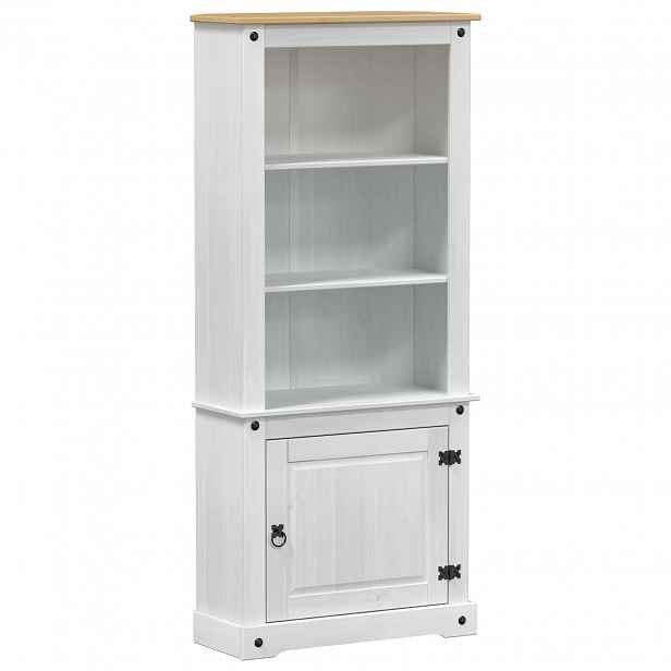 vidaXL Vysoký bufet Bílá 74 x 38 x 170 cm Masivní borové dřevo