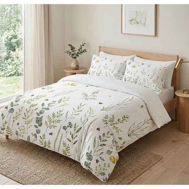 Bílé povlečení na dvoulůžko 200x200 cm Gardenia – Mijolnir