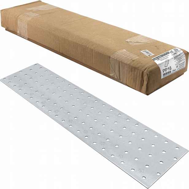 Děrované dlaždice 100x400 x 2mm 25 ks Tesařské spojky ploché PP16