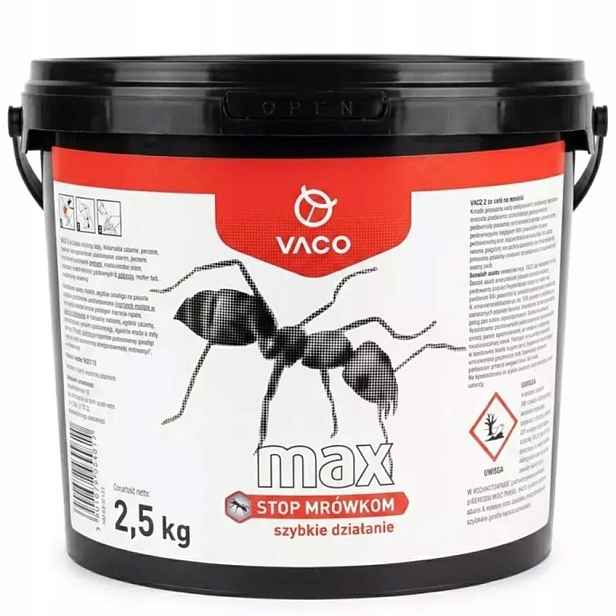 Vaco Prášek Přípravek proti mravencům Max Bojuje proti Hnízda Rychlý účinek 2,5 kg