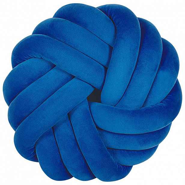 Beliani DEKORATIVNÍ POLŠTÁŘ Námořnicky modrý 30/30 cm Akola
