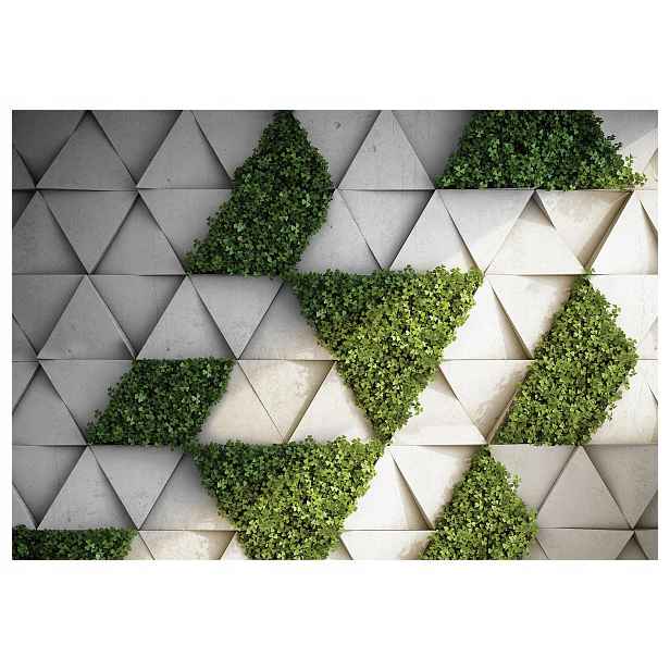 Fototapeta Geometrické trojúhelníky s vinylovou zelení 254x184 lepidlo
