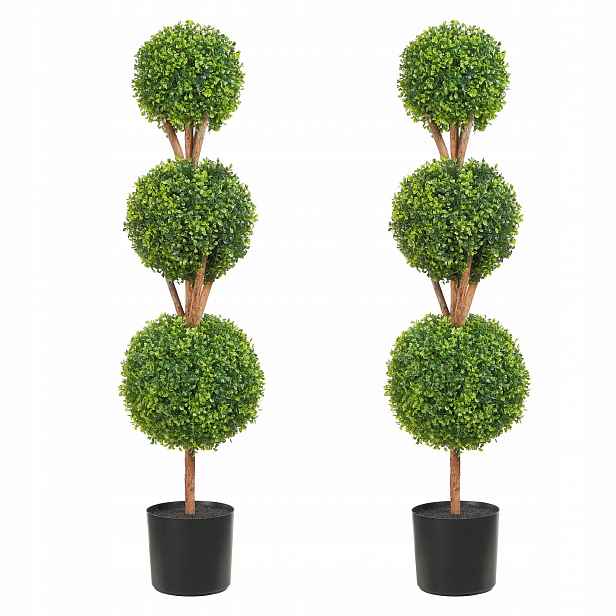 Umělá rostlina umělý zimostráz topiary 2 ks