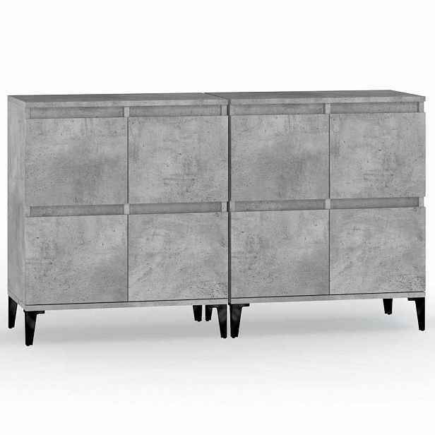 vidaXL Příborníky 2 ks betonově šedé 60 x 35 x 70 cm kompozitní dřevo
