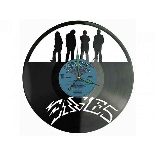 Eagles Vinyl Nástěnné hodiny Vinylová deska Unikátní dekorace pro fanoušky