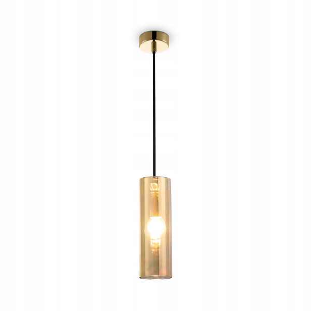 Moderní závěsná lampa ze zlaté skleněné tuby do obývacího pokoje v ložnici Maytoni