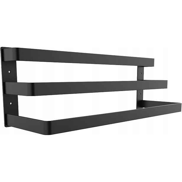 Premium věšák na Ručníky Do Koupelny loft Černý 60 cm 3 úrovně