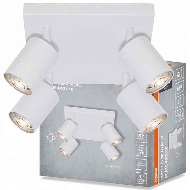Nástěnné svítidlo stropní svítidlo Led reflektor Spot 4x GU10 Elemental Osram