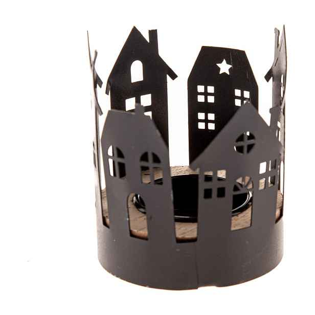 Kovový svícen s vánočním motivem Houses – Dakls