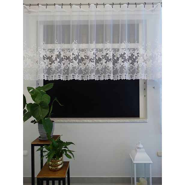 Mg Záclona žakár 31153 Bílá 250x120 cm Hotová S Páskou M