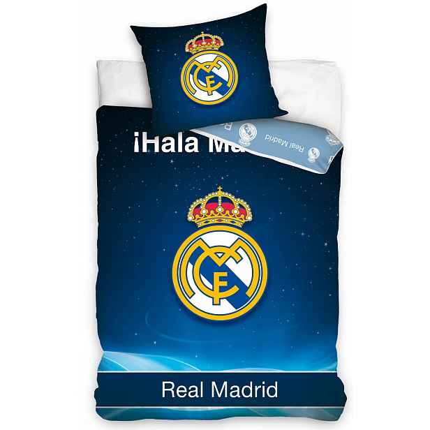 Real Madrid Sada Povlečení 140 x 200 Bavlna Povlak na polštář 70x90 Fanoušek Laliga