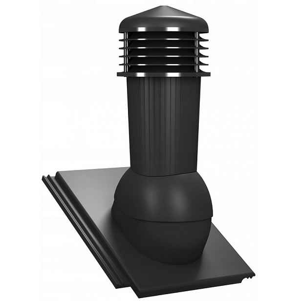 Větrací Komín Wirplast Wirovent Plus 125mm Pro Braas Teviva Černý