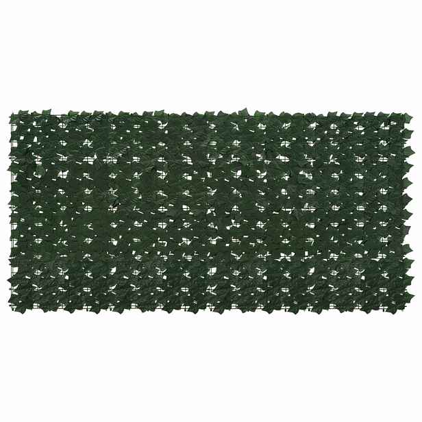 vidaXL Clona na balkon s listy Tmavě zelená 200 x 100 cm