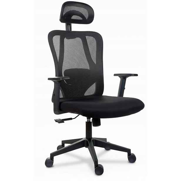 Ergonomické pohodlné kancelářské křeslo FXB004 s nastavitelnými područkami a opěrkou hlavy