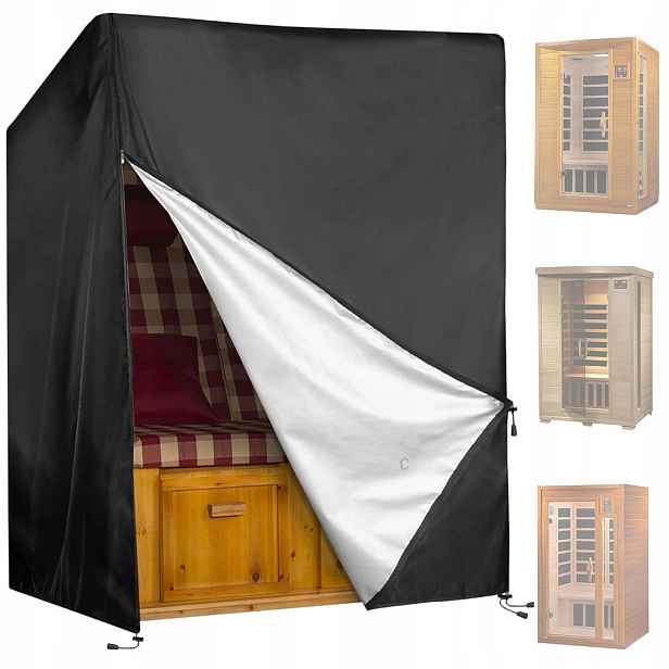 Obal Na Plážový Koš Uv 420D 135x105x175/140 Cm Voděodolný Černý