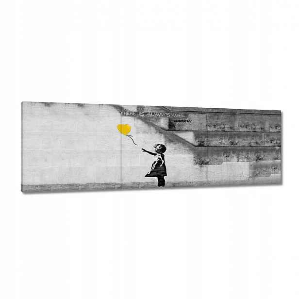 Obrazy 120x40 Banksy Balónek Dívka