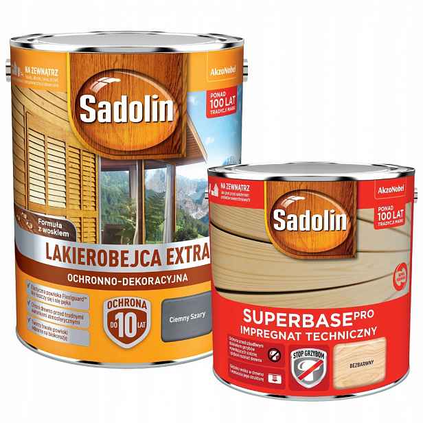 Sadolin Extra Laková Hmota 5 L Tmavě Šedá Sadolin Superbase Grunt 2,5 L