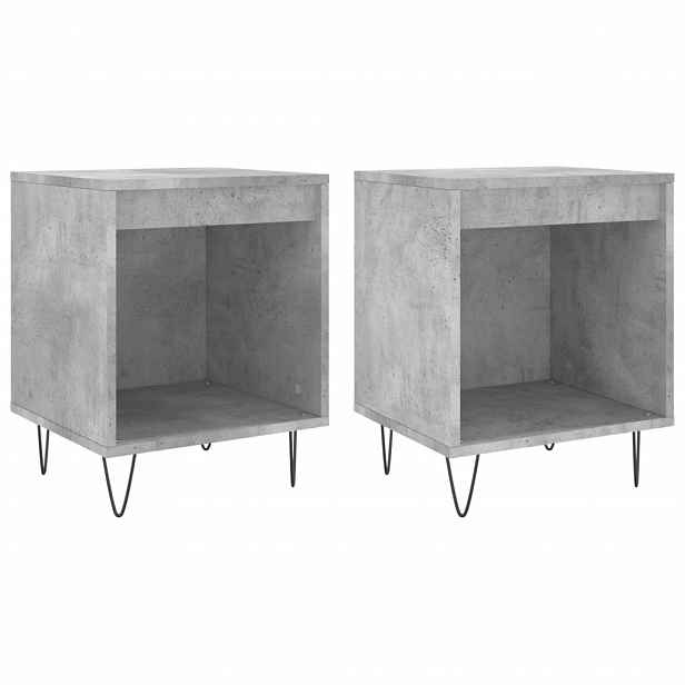 vidaXL Noční stolky 2 ks betonově šedé 40x35x50 cm kompozitní dřevo