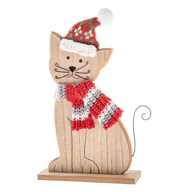 Dřevěná vánoční figurka (výška 29 cm) Cat – Dakls