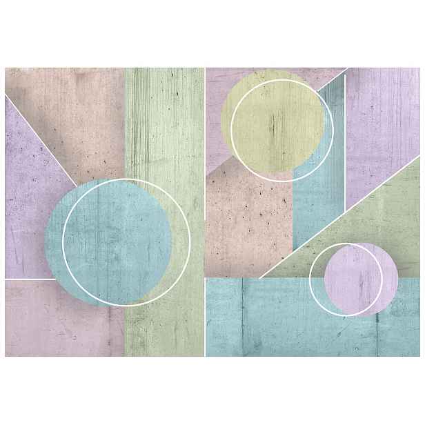 Fototapeta Geometrický mix Beton Abstrakce Pastely 208x146 lepidlo