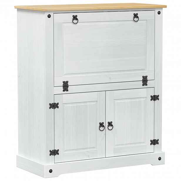 vidaXL Skříň na víno Bílá 97 x 45 x 114 cm Masivní borové dřevo
