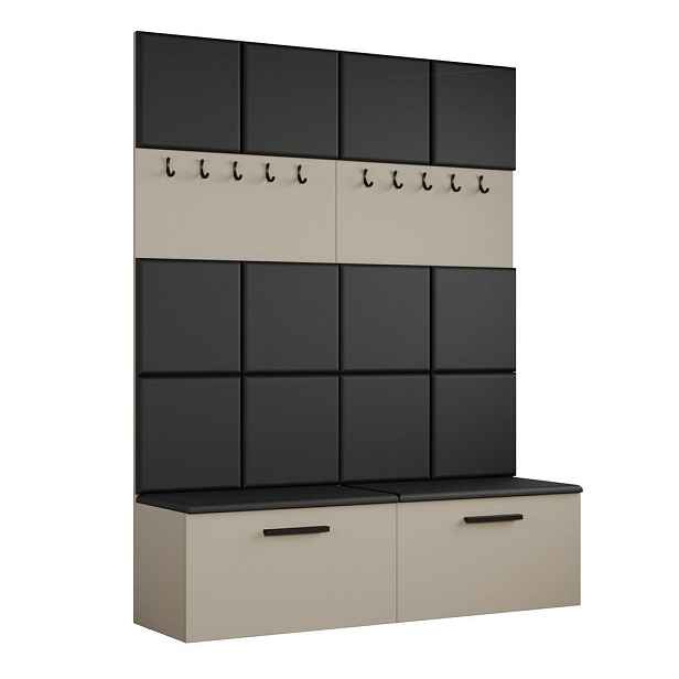MASSENO MODERNÍ PŘEDSÍŇOVÁ SESTAVA MODULO, 161,2/204/40 cm, kašmírová