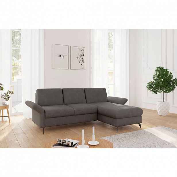 Sit & More ROHOVÁ SEDAČKA, textil, barvy grafitu