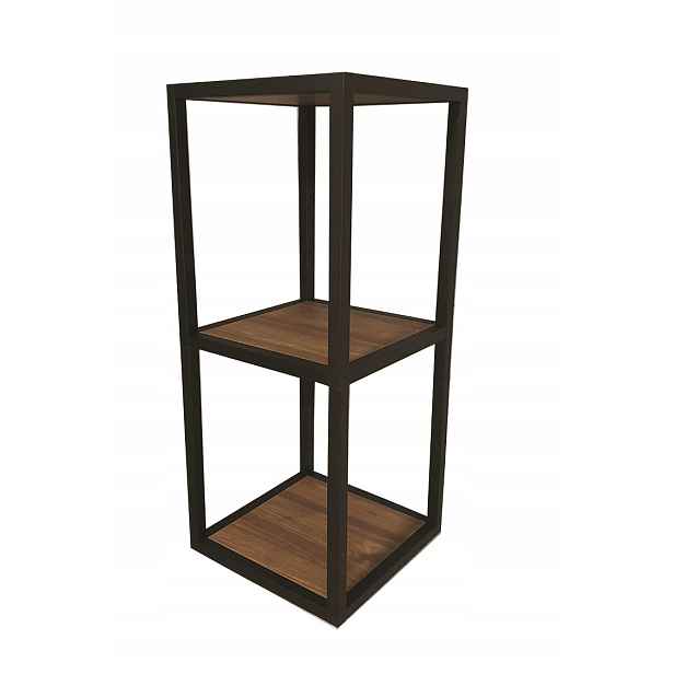 Polička Loft Parma alu Černá 30x30x72 variant dub