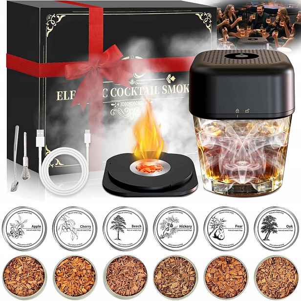 Sada Na Uzení Whisky Smoker Usb S Nářadím, Na Nápoje, Barmanská