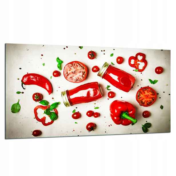 7v1 Skleněná Ochranná Deska Na Sporák 90X52 Paprika