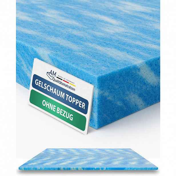 AM Qualitätsmatratzen GELOVÁ topper bez potahu 180/200 cm - výška 4 cm