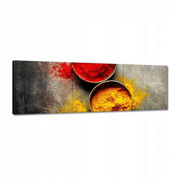 Obrazy 120x40 Barevné koření misky