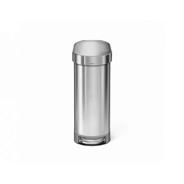 Úzký pedálový odpadkový koš Simplehuman Slim – 45 l, kartáčovaná nerez ocel