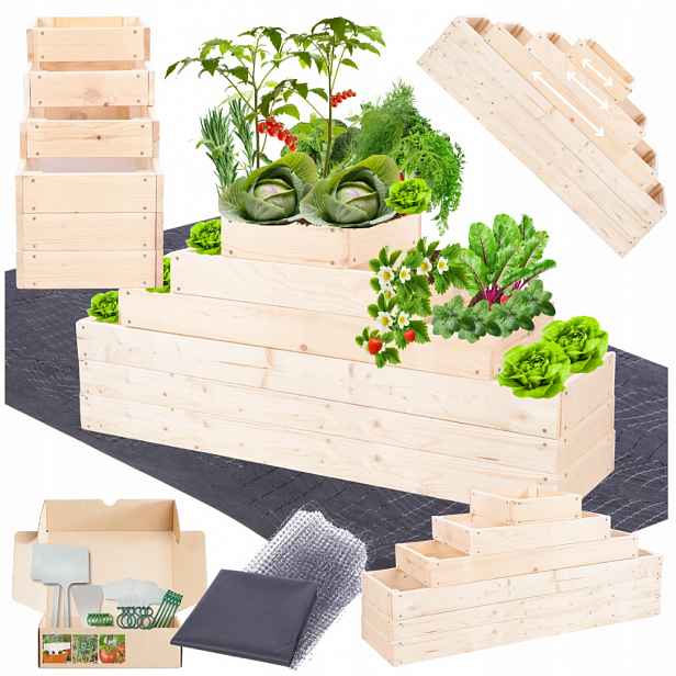 Zeleninový Záhon nastavitelný kaskádový box na zeleninu pařeniště 54x120x30